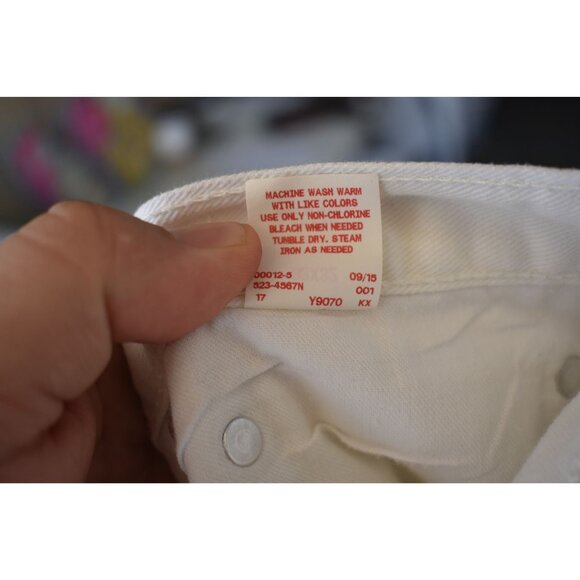 Men's Vintage Arizona Jean Co. White Denim Slim Straight Fit Jeans 33/32 - Picture 6 of 7